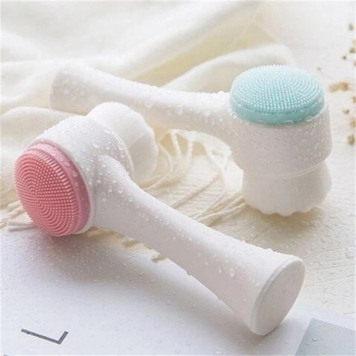 Double Sided Silicone Facial Cleansing Brush